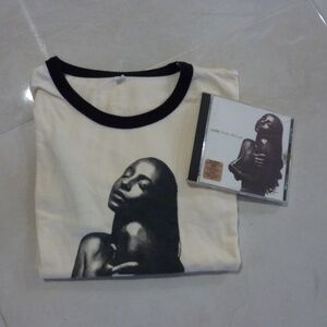 Sade Love Deluxe World Tour 1993 White Short Sleeve Unisex T Shirt M +CD